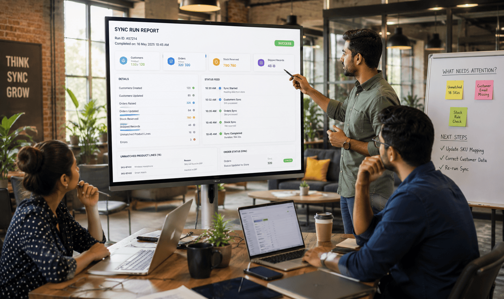 Clear run report and ecommerce order status feed